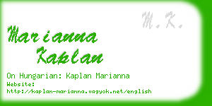 marianna kaplan business card